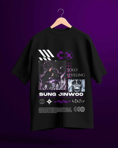 SOLO Leveling Oversized T-Shirt for Ultimate Comfort and Style - BETTLE X - BETTLE X - SOLO Leveling Oversized T-Shirt for Ultimate Comfort and Style