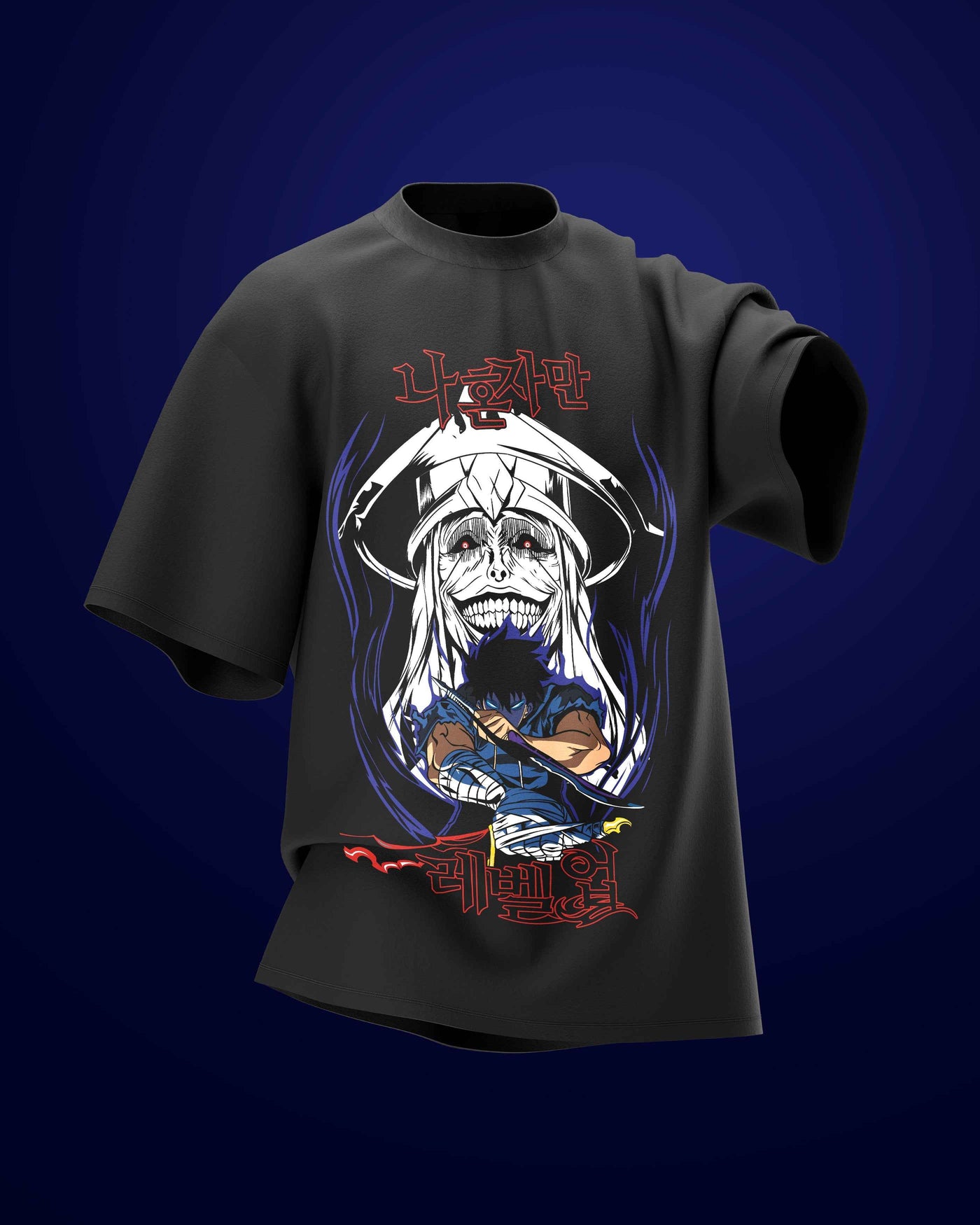 Solo Leveling T-Shirt for Fans and Gamers - Oversized Design - BETTLE X - BETTLE X - Solo Leveling T-Shirt for Fans and Gamers - Oversized Design