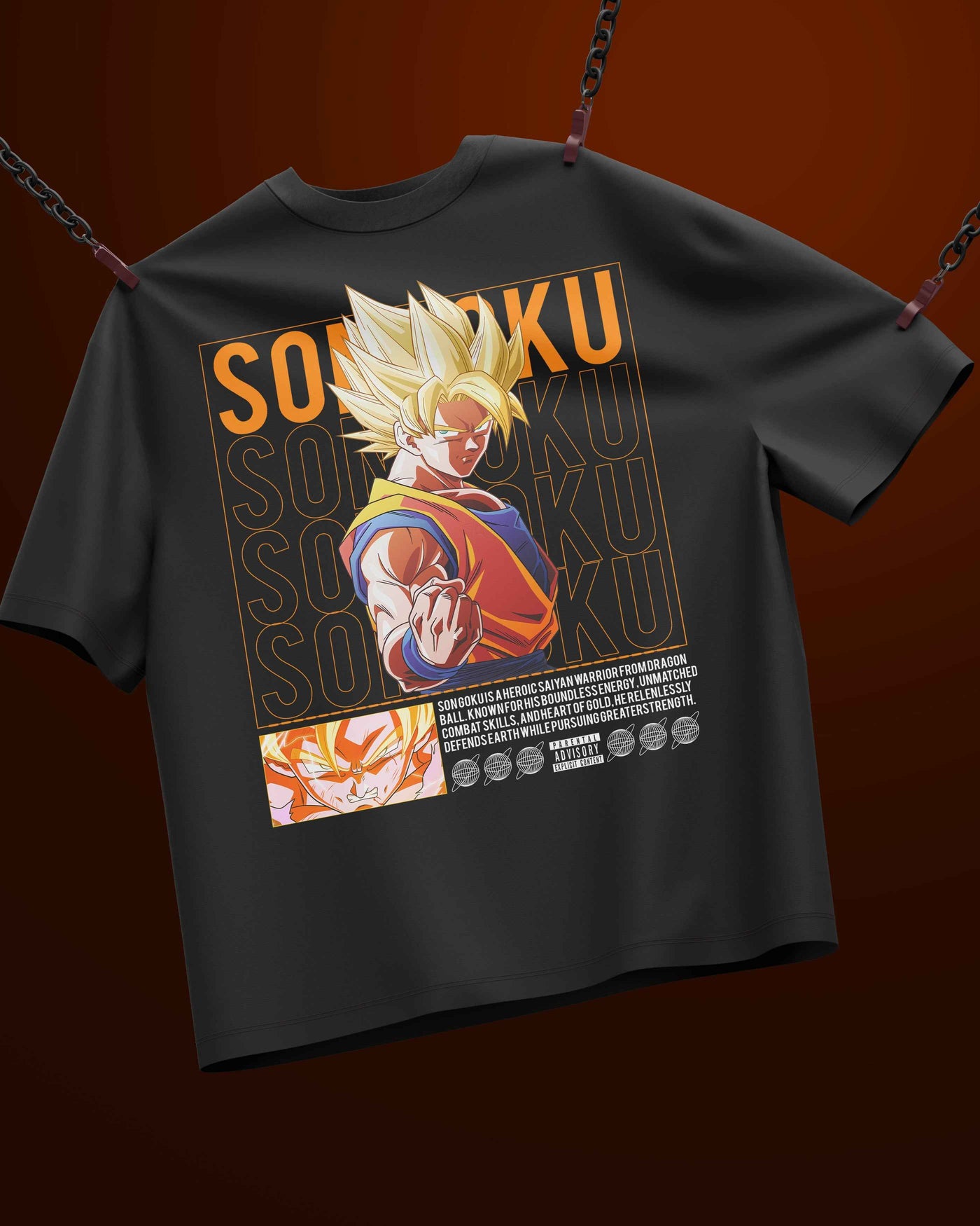 Son Goku T-Shirt - Oversized Classic Anime Tee for Streetwear Enthusiasts - BETTLE X - BETTLE X - Son Goku T-Shirt - Oversized Classic Anime Tee for Streetwear Enthusiasts