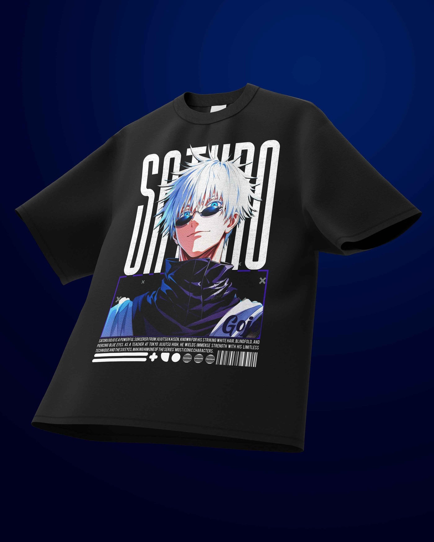Saturo Gojo Oversized T-Shirt for Ultimate Casual Style - BETTLE X - BETTLE X - Saturo Gojo Oversized T-Shirt for Ultimate Casual Style