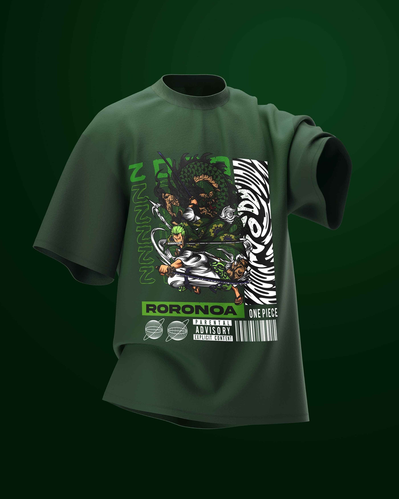 Roronoa Zoro T-Shirt - Oversized Apparel for Anime Fans, Comfortable and Stylish - BETTLE X - BETTLE X - Roronoa Zoro T-Shirt - Oversized Apparel for Anime Fans, Comfortable and Stylish
