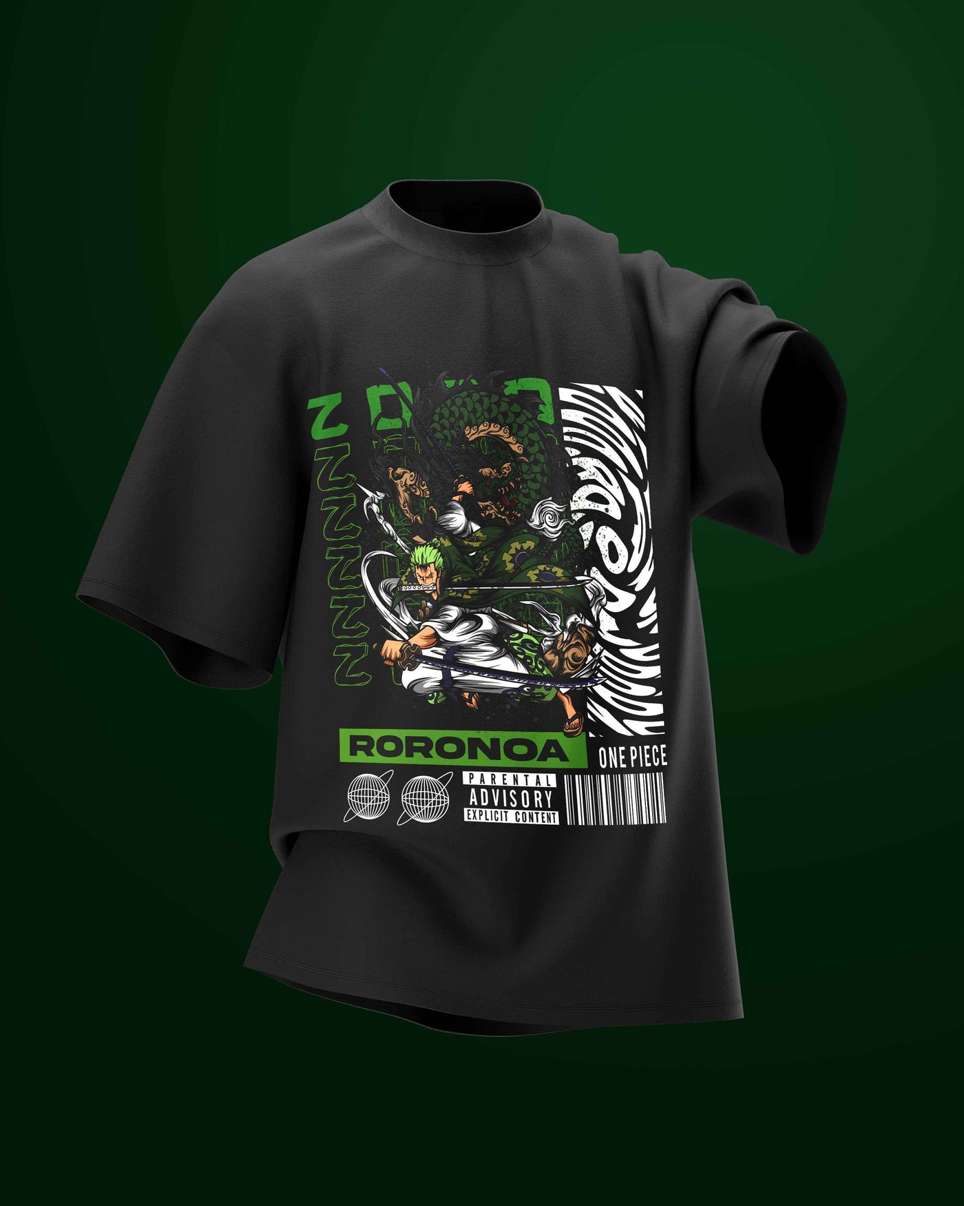 Roronoa Zoro T-Shirt - Oversized Apparel for Anime Fans, Comfortable and Stylish - BETTLE X - BETTLE X - Roronoa Zoro T-Shirt - Oversized Apparel for Anime Fans, Comfortable and Stylish