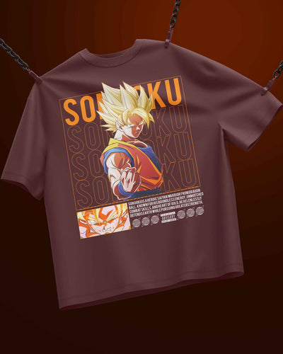 Son Goku T-Shirt - Oversized Classic Anime Tee for Streetwear Enthusiasts - BETTLE X - BETTLE X - Son Goku T-Shirt - Oversized Classic Anime Tee for Streetwear Enthusiasts